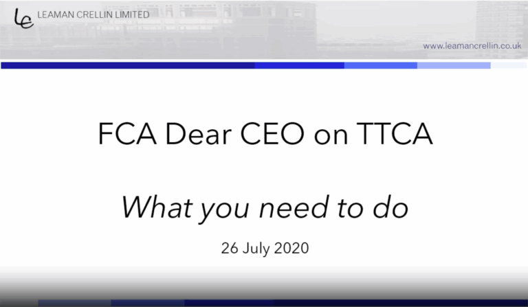 FCA's Dear CEO on TTCA - Leaman Crellin