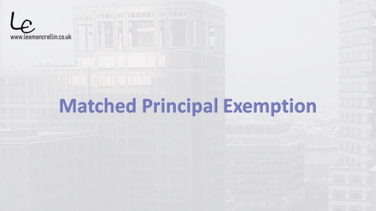Matched Principal Exemption - Leaman Crellin