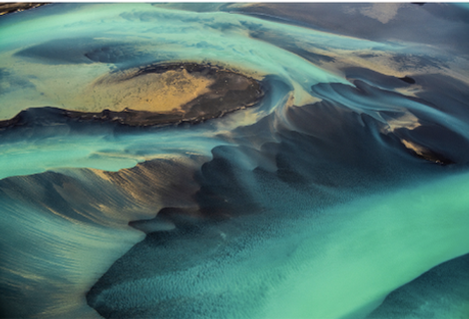 colored glacial rivers of Iceland