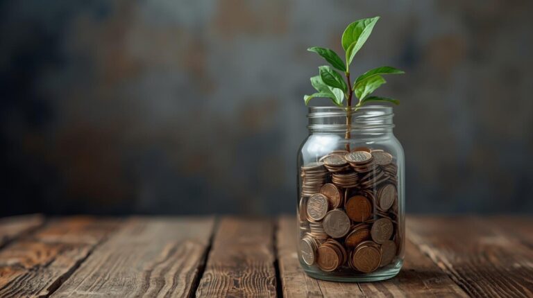 glass jar coins green Home